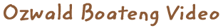 Ozwald Boateng Video